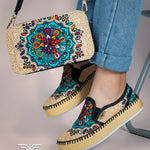 COMBO MANDALA MENTA BEIGE BOLSO + ZAPATOS